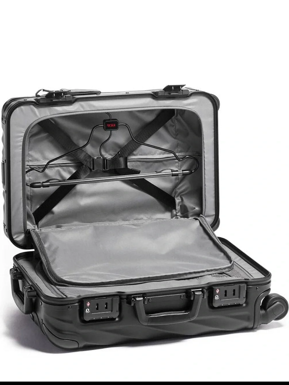 TUMI 19 Degree Aluminum Medium Checked Matte Black 26” NWT